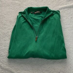 Paul Stuart woman’s Emerald Green Half-Zip Sweater